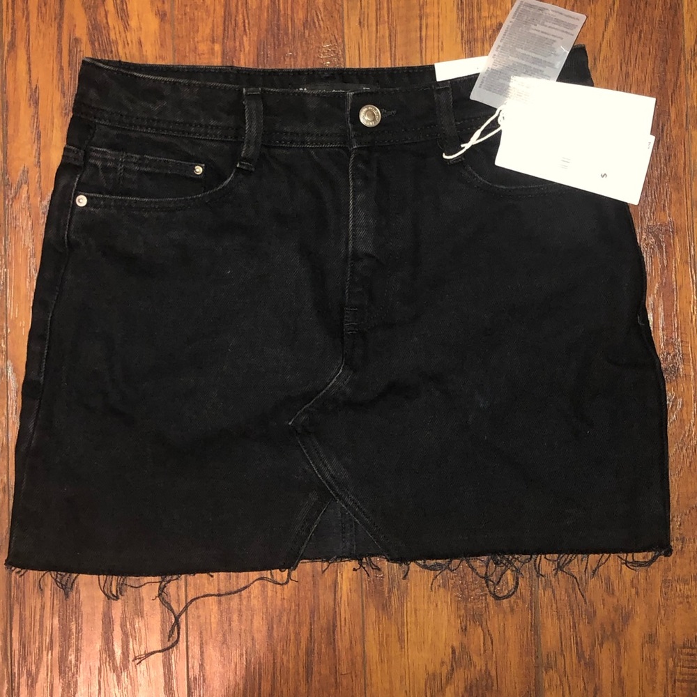 Black Denim Skirt